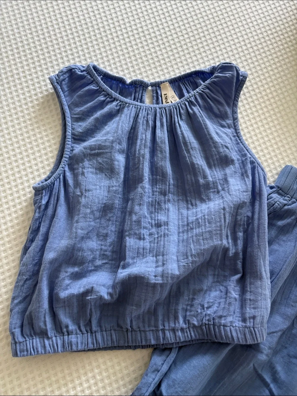 Pact Organic Cotton Blue Cotton Gauze Matching Set